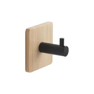 Gedy - Samolepiaci vešiak na uteráky HIMALAYA čierna/bambus 1226 vyobraziť