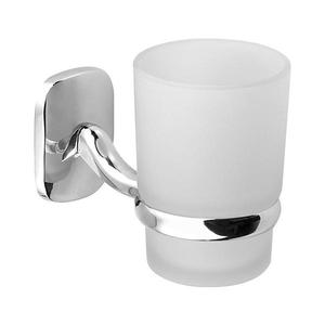 Aqualine - Nástenný stojanček na zubné kefky RUMBA mliečne sklo/lesklý chróm RB104 vyobraziť