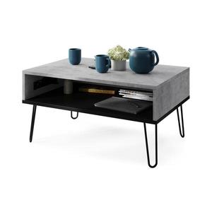 Konferenčný stôl so zdvíhacou doskou a poličkou HALIJA šedá betón/čierna 5903631915741 vyobraziť