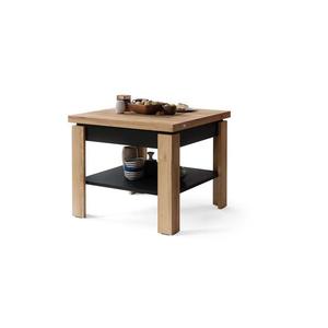 Rozkladací konferenčný/jedálenský stôl s odkladacou poličkou LIA dub craft/čierna 5903631912696 vyobraziť