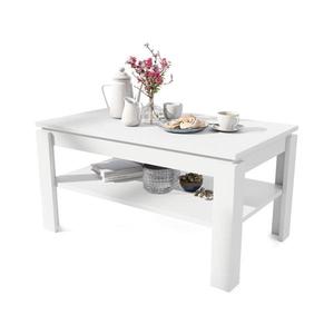 Rozkladací konferenčný stôl so zvíhacou doskou a poličkou ADEN biela 5903631914874 vyobraziť