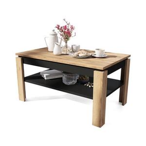 Rozkladací konferenčný stôl so zvíhacou doskou a poličkou ADEN dub craft/čierna 5903631914928 vyobraziť