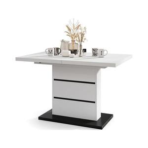 Rozkladací jedálenský stôl PAOLO biela/čierna 5903631914522 vyobraziť