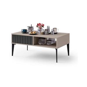 Konferenčný stolík so zásuvkou RONJA taupe/čierna 5903631915796 vyobraziť