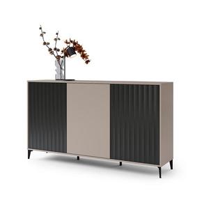 Komoda RONJA taupe/čierna 5903631915840 vyobraziť