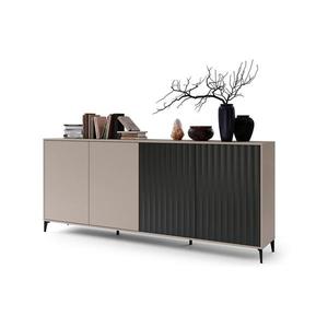 Komoda RONJA taupe/čierna 5903631915857 vyobraziť