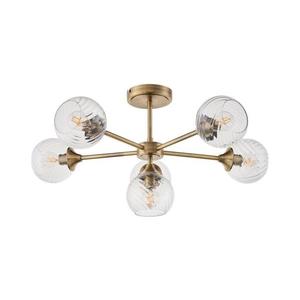 Endon 103171 - Luster na tyči ALLEGRA 6xE14/7W/230V mosadz/číra 103171 vyobraziť