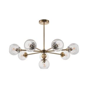 Endon 103172 - Luster na tyči ALLEGRA 8xE14/7W/230V mosadz/číra 103172 vyobraziť