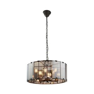 Endon 61294 - Luster na reťazi CLOONEY 8xE14/40W/230V čierna/dymová 61294 vyobraziť