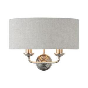 Endon 94403 - Nástenné svietidlo HIGHCLERE 2xE14/40W/230V šedá/matný chróm 94403 vyobraziť