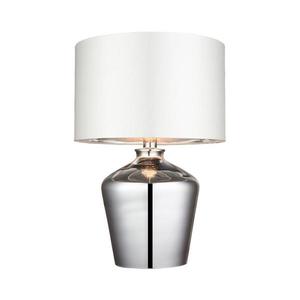 Endon 61198 - Stolná lampa WALDORF 1xE27/10W/230V lesklý chróm/biela 61198 vyobraziť