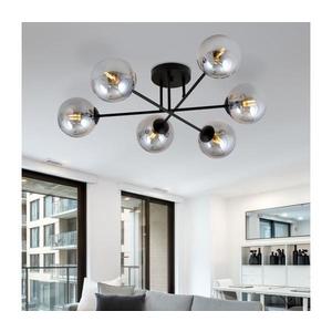 EMIBIG Luster na tyči ROMA 6xE14/10W/230V čierna/dymová 1245/6 vyobraziť