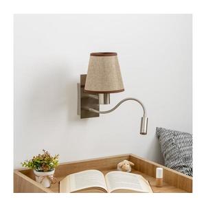 Brilagi - LED Nástenná lampa NUBILA 1xE27/25W/230V + LED/3W chróm/hnedá BG1556+BG1570 vyobraziť