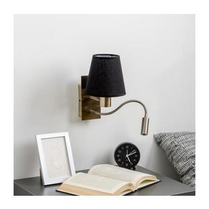 Brilagi - LED Nástenná lampa NUBILA 1xE27/25W/230V + LED/3W mosadz/čierna BG1557+BG1568 vyobraziť