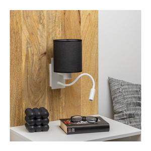 Brilagi - LED Nástenná lampa NUBILA 1xE27/25W/230V + LED/3W biela/čierna BG1559+BG1581 vyobraziť