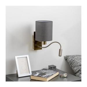 Brilagi - LED Nástenná lampa NUBILA 1xE27/25W/230V + LED/3W mosadz/antracit BG1557+BG1574 vyobraziť