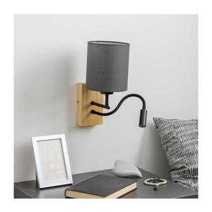 Brilagi - LED Nástenná lampa NUBILA WOOD 1xE27/25W/230V + LED/3W dub/antracit BG1564+BG1574 vyobraziť