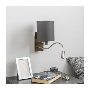 Brilagi - LED Nástenná lampa NUBILA 1xE27/25W/230V + LED/3W chróm/antracit BG1556+BG1574 vyobraziť