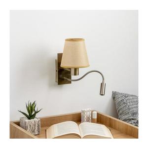 Brilagi - LED Nástenná lampa NUBILA 1xE27/25W/230V+LED/3W mosadz/svetlohnedá BG1557+BG1571 vyobraziť