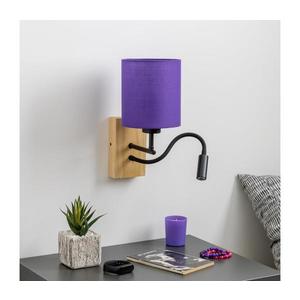 Brilagi - LED Nástenná lampa NUBILA WOOD 1xE27/25W/230V + LED/3W dub/fialová BG1564+BG1580 vyobraziť