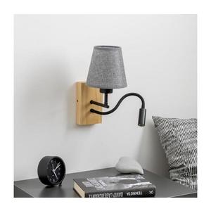 Brilagi - LED Nástenná lampa NUBILA WOOD 1xE27/25W/230V + LED/3W dub/šedá BG1564+BG1569 vyobraziť
