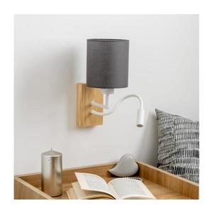 Brilagi - LED Nástenná lampa NUBILA WOOD 1xE27/25W/230V + LED/3W dub/antracit BG1565+BG1574 vyobraziť