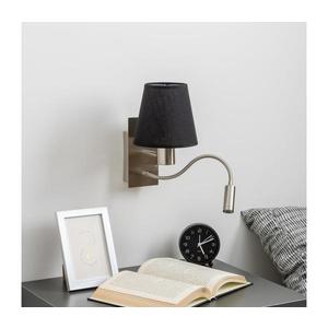 Brilagi - LED Nástenná lampa NUBILA 1xE27/25W/230V + LED/3W chróm/čierna BG1556+BG1568 vyobraziť