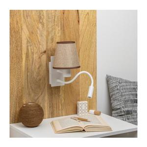 Brilagi - LED Nástenná lampa NUBILA 1xE27/25W/230V + LED/3W biela/hnedá BG1559+BG1570 vyobraziť