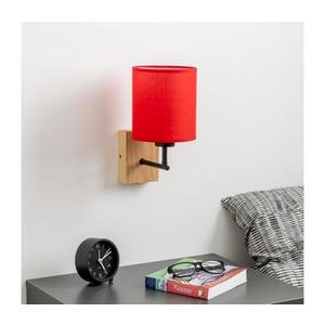 Brilagi - Nástenná lampa NUBILA WOOD 1xE27/25W/230V dub/červená BG1561+BG1578 vyobraziť