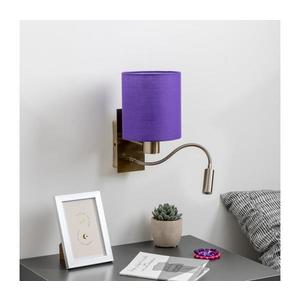 Brilagi - LED Nástenná lampa NUBILA 1xE27/25W/230V + LED/3W mosadz/fialová BG1557+BG1580 vyobraziť