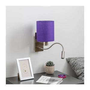 Brilagi - LED Nástenná lampa NUBILA 1xE27/25W/230V + LED/3W chróm/fialová BG1556+BG1580 vyobraziť