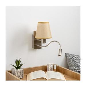 Brilagi - LED Nástenná lampa NUBILA 1xE27/25W/230V+LED/3W chróm/svetlohnedá BG1556+BG1571 vyobraziť