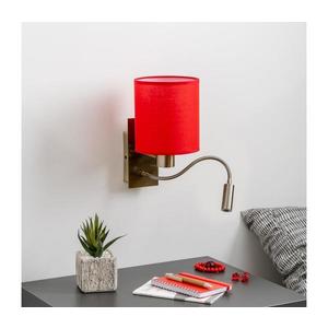 Brilagi - LED Nástenná lampa NUBILA 1xE27/25W/230V + LED/3W mosadz/červená BG1557+BG1578 vyobraziť