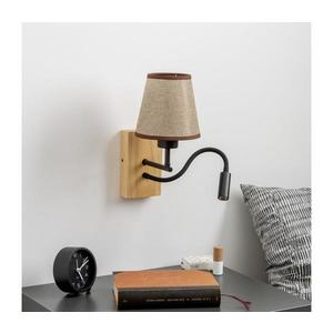 Brilagi - LED Nástenná lampa NUBILA WOOD 1xE27/25W/230V + LED/3W dub/hnedá BG1564+BG1570 vyobraziť