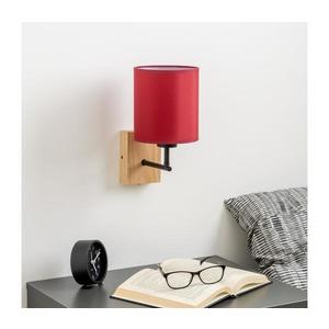 Brilagi - Nástenná lampa NUBILA WOOD 1xE27/25W/230V dub/pompejská červená BG1561+BG1579 vyobraziť