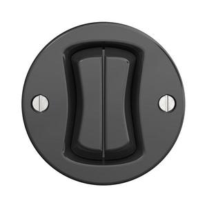 lap - Retro dvojitý schodiskový vypínač bez rámika č. 6+6 antracit A/V2/66 vyobraziť