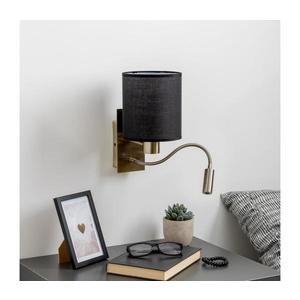 Brilagi - LED Nástenná lampa NUBILA 1xE27/25W/230V + LED/3W mosadz/čierna BG1557+BG1581 vyobraziť