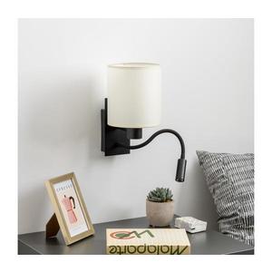 Brilagi - LED Nástenná lampa NUBILA 1xE27/25W/230V + LED/3W čierna/krémová BG1558+BG1585 vyobraziť