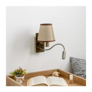 Brilagi - LED Nástenná lampa NUBILA 1xE27/25W/230V + LED/3W mosadz/hnedá BG1557+BG1570 vyobraziť