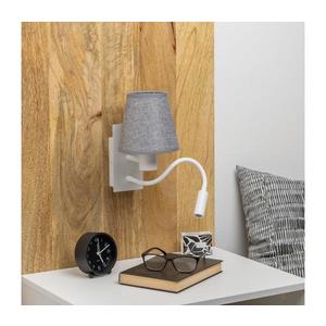 Brilagi - LED Nástenná lampa NUBILA 1xE27/25W/230V + LED/3W biela/šedá BG1559+BG1569 vyobraziť