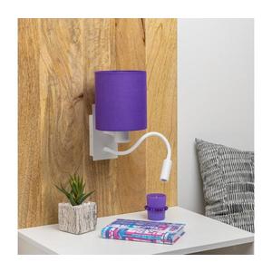 Brilagi - LED Nástenná lampa NUBILA 1xE27/25W/230V + LED/3W biela/fialová BG1559+BG1580 vyobraziť