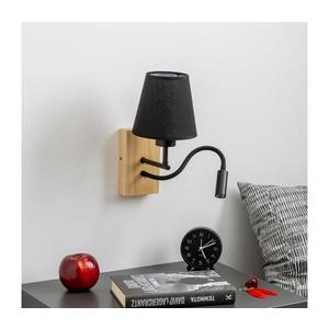 Brilagi - LED Nástenná lampa NUBILA WOOD 1xE27/25W/230V + LED/3W dub/čierna BG1564+BG1568 vyobraziť