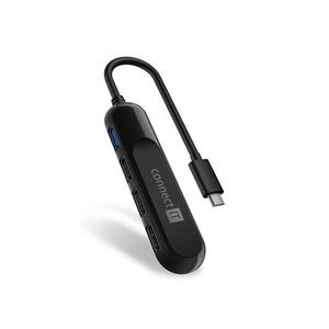 CONNECT IT CHU-5000-BK - USB-C hub 4v1 CHU-5000-BK vyobraziť