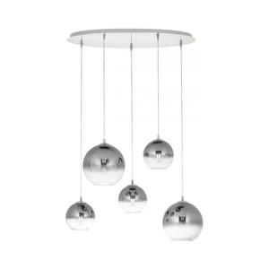 Redo 01-2079 - Luster na lanku BOWL 5xE27/42W/230V dymová 01-2079 vyobraziť