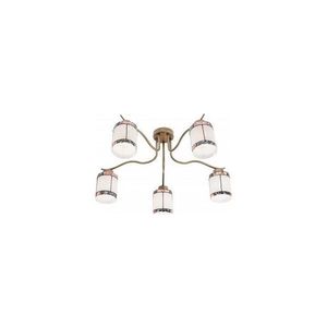 Redo 02-888 - Prisadený luster DEKOR 5xE27/42W/230V pr. 52, 3 cm bronz 02-888 vyobraziť