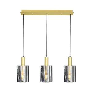 Luster na lanku ARCADIA 3xE27/60W/230V zlatá/dymová ML1817 vyobraziť