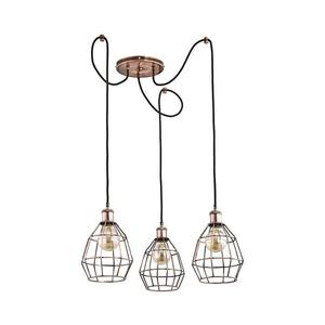 Luster na lanku FIREFOX 3xE27/15W/230V pavúk bronzová 24583 vyobraziť