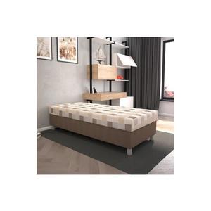 Čalúnená posteľ s úložným priestorom a matracom GEORGE 90x200 cm hnedá SKT90x200 s matrací vyobraziť