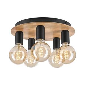 Stropné svietidlo DUSTY 5xE27/15W/230V pr. 34 cm dub/čierna LM-5.273/CZARNY vyobraziť