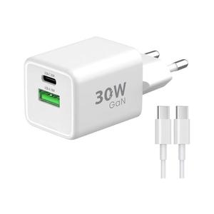 Winner Group - Rychlonabíjací adaptér 2xUSB PD 30W + USB kábel USB-C / USB-C 1m WINSITGAN30W vyobraziť
